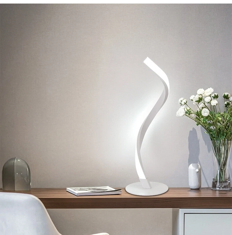 (image for) WiFi Spiral Bedside Table Lamp RGB LED Night Light Support Voice Control Tuya Smart Life APP Work With Alexa Google Home